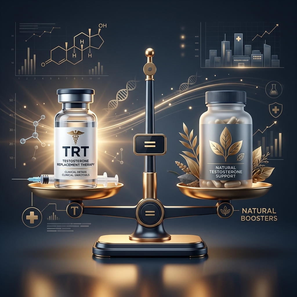TRT vs. Natural Testosterone Boosters: Do Supplements Work?