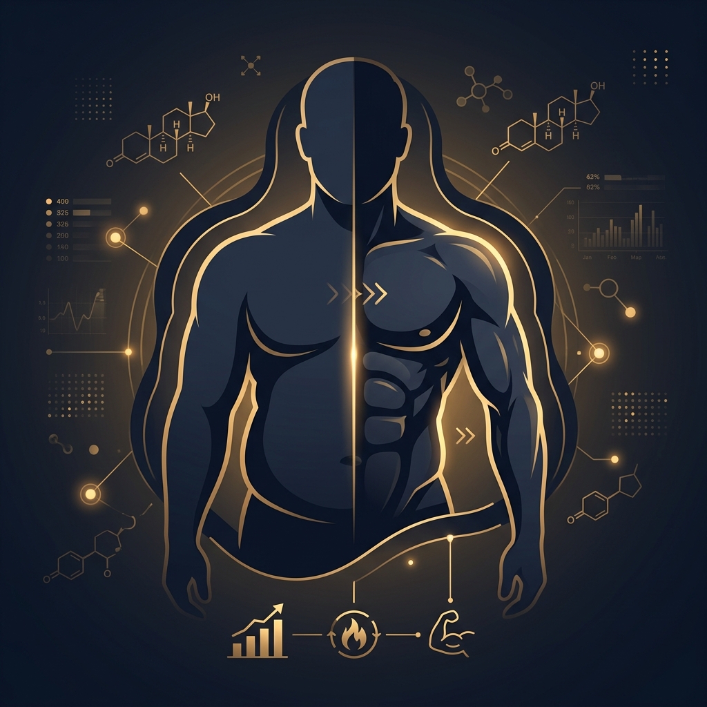 TRT for Weight Loss and Muscle Mass infographic